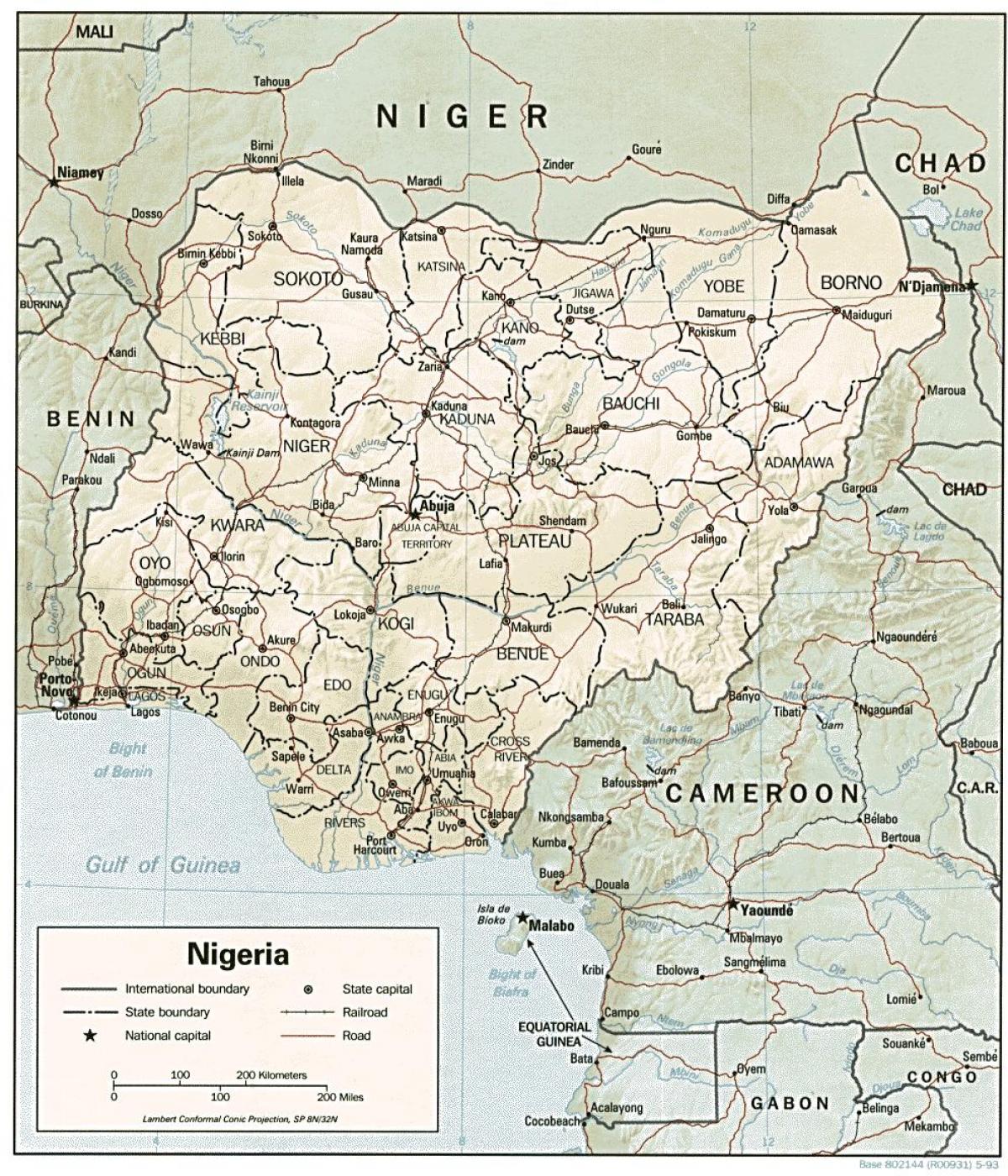 地図ナイジェリア図