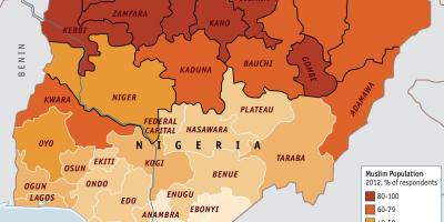 地図のナイジェリアの宗教