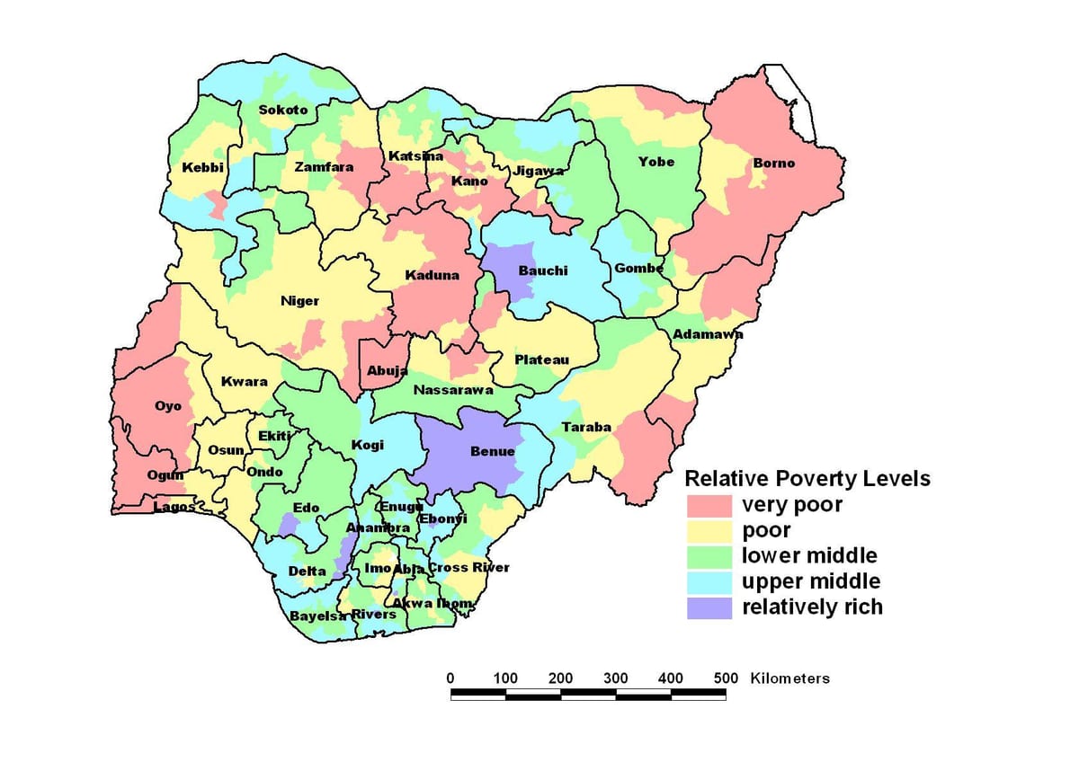 地図の経済的ナイジェリア