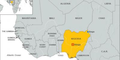 地図ナイジェリアを示す国 地図のナイジェリアの全国の西アフリカ アフリカ