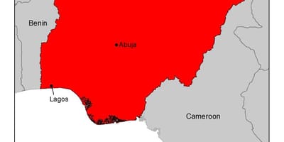 地図のナイジェリアのマラリア