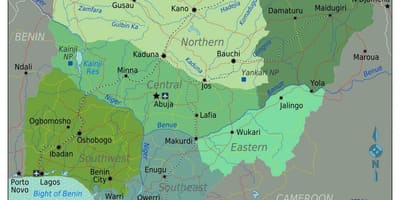 ナイジェリアの地域図