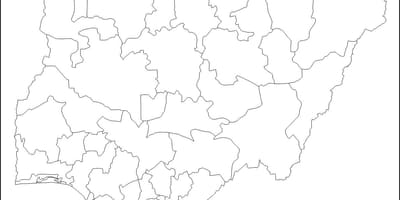 白地図のナイジェリア