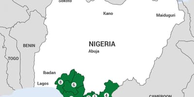 地図をナイジャーデルタにおけ地図ナイジェリア
