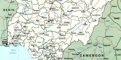 ラゴスナイジェリアアフリカの地図