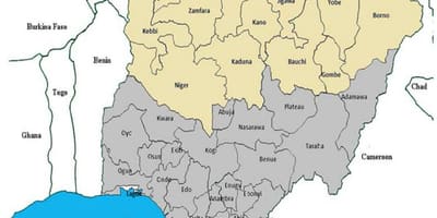 地図の北部ナイジェリア国