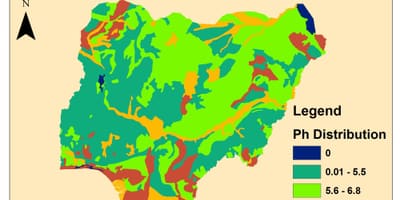 地図の土壌ナイジェリア
