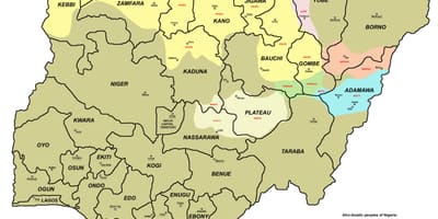 地図ナイジェリアの36の国とその都