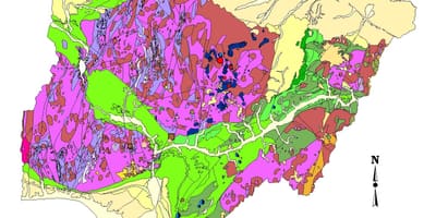 地図の地質ナイジェリア