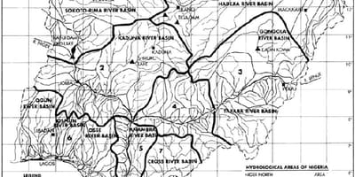 地図の水ナイジェリア