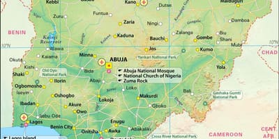 地図の画像のナイジェリア