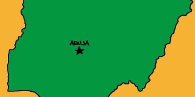 地図の資本のナイジェリア 